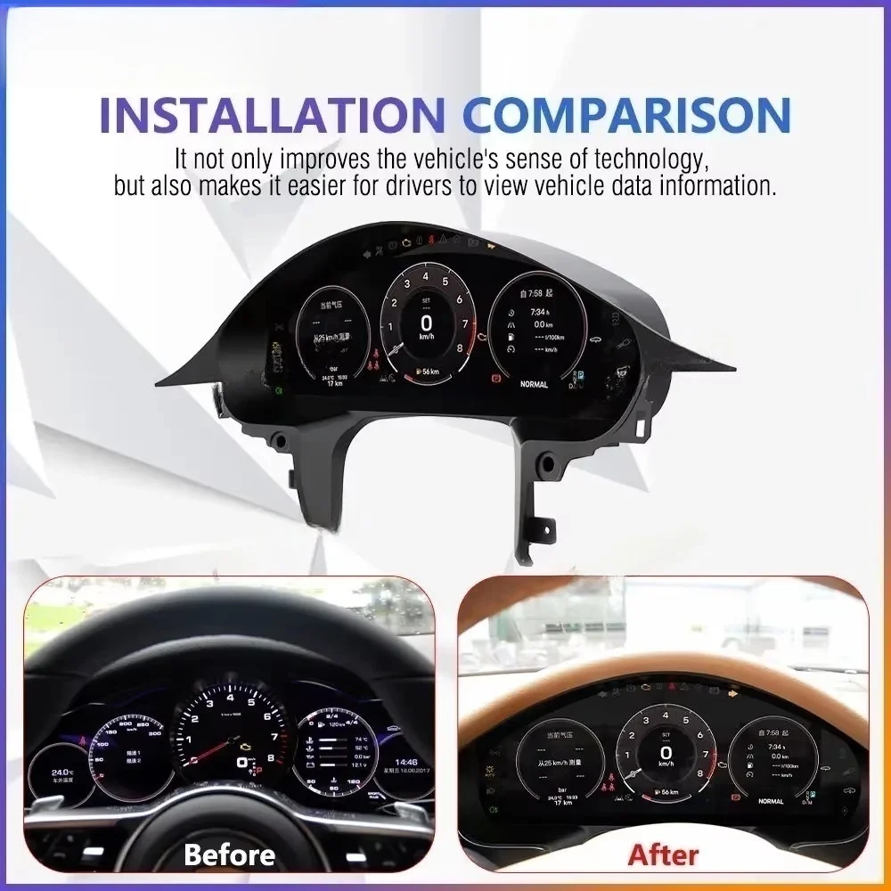 

Car Digital Cluster For Porsche Cayenne Panamera boxster 2011-2017 Lcd Speedometer Multifunctional Instrument Dashboard