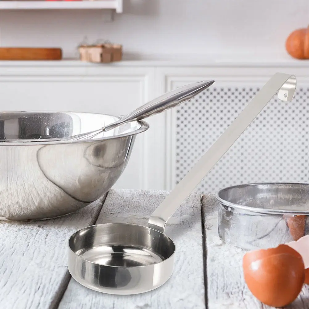 4Pcs Stainless Steel Pizza Sauce Ladle for Spreading, Measuring & Serving Sauce, Soup, Gravy