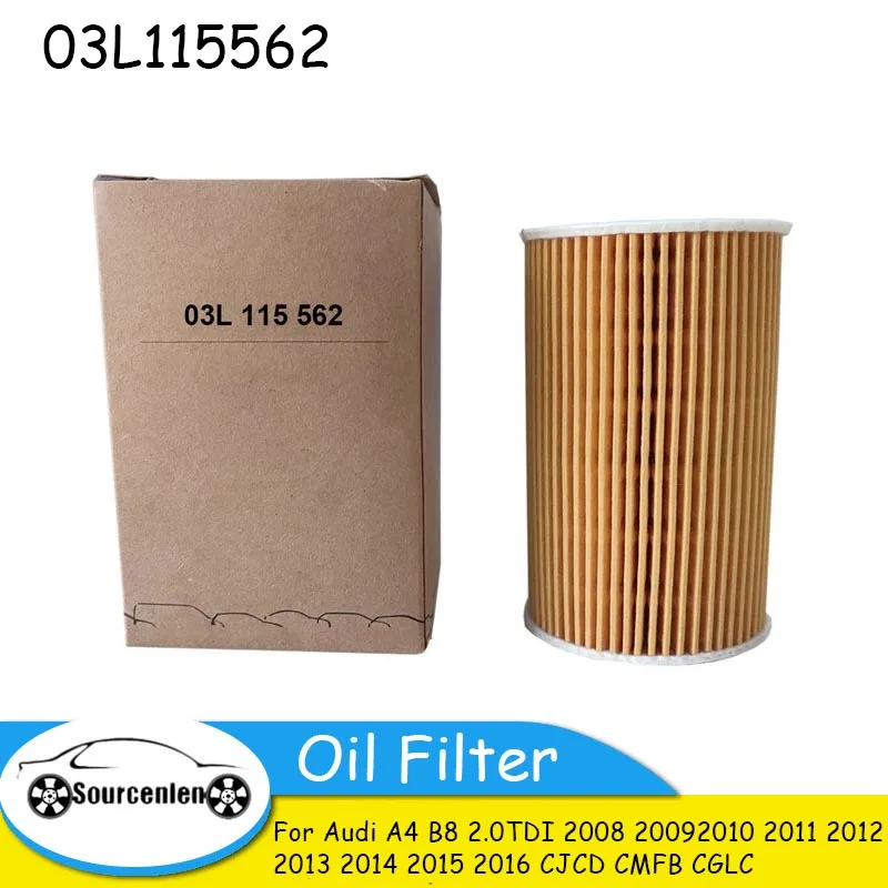 Oil Filter 03L115562 for Audi A4 B8 2.0TDI 2008 2009 2010 2011 2012 2013 2014 2015 2016 CJCD CMFB CGLC Car Accessories