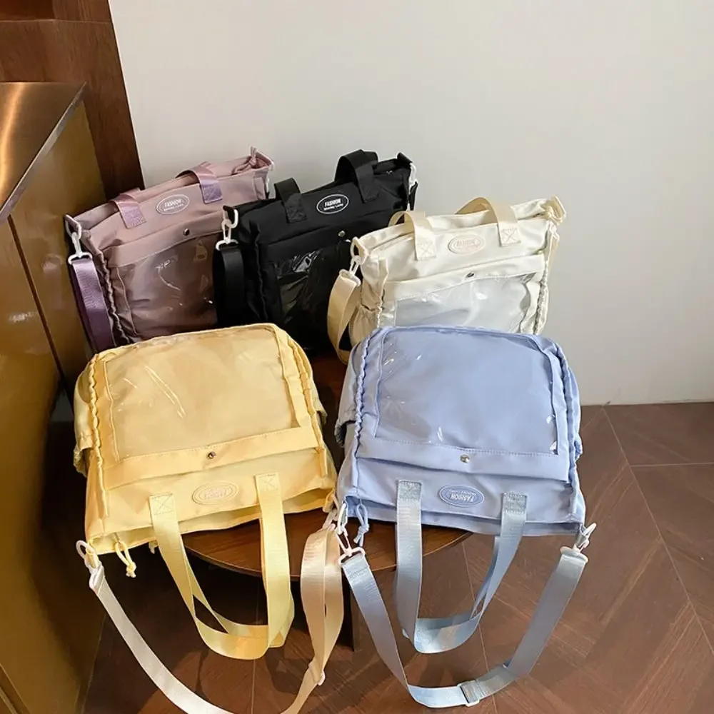 

Cute Transparent Itabag Nylon Idol Merchandise Storage Crossbody Itabag Large Capacity Doll Badge Display Student Tote Bag Girls