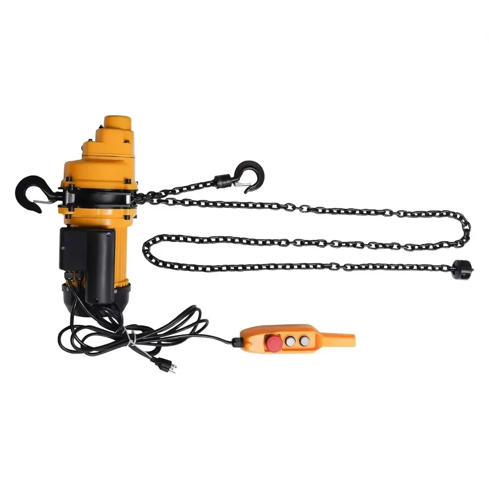 Electric Chain Hoist 2200lbs Capacity,110V Dual Chain Lifting Hoist w/13ft Lift Height&10ft Wired Control, Overhead Crane Garage