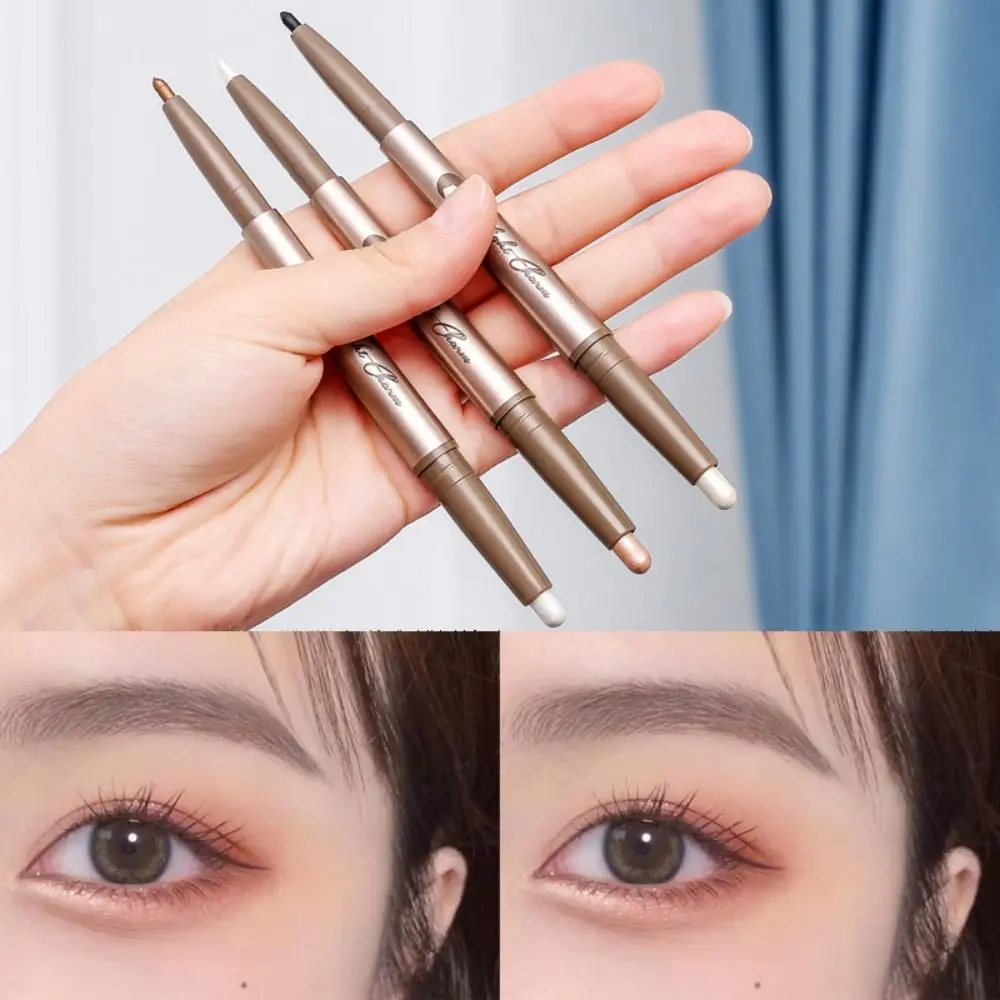 الكذب دودة القز دودة القز المخطط القلم بيرليسسينت الأبيض اللؤلؤ بريق عينيه عصا عالية اللمعان اشراق ظلال العيون القلم