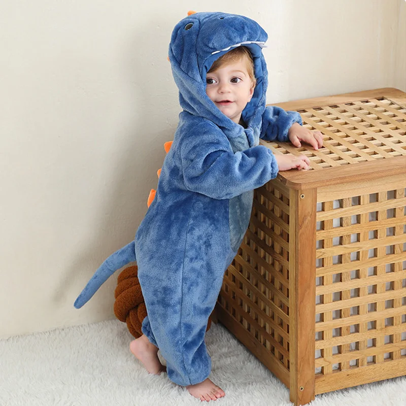 

Dinosaur Romper Baby Boy Girls Pajama Toddlers Winter Outfit Halloween Animal Suit Onesie Festival Party Bebe Clothes Kigurumis