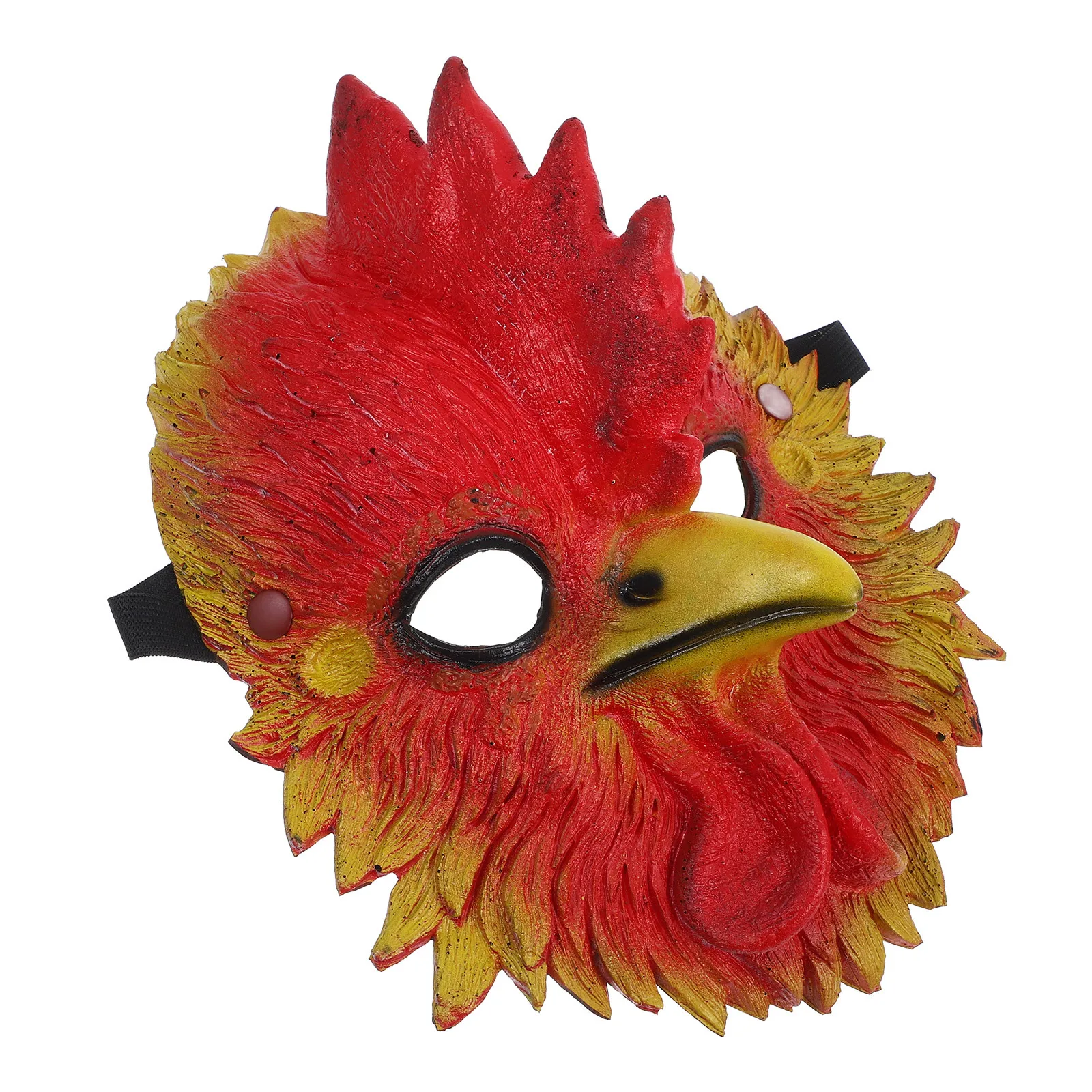 

Halloween Rooster Head Mask Spooky PU Animal Face Cover for Masquerade Carnival Outdoor Fun Photo Props Bright Creative Look