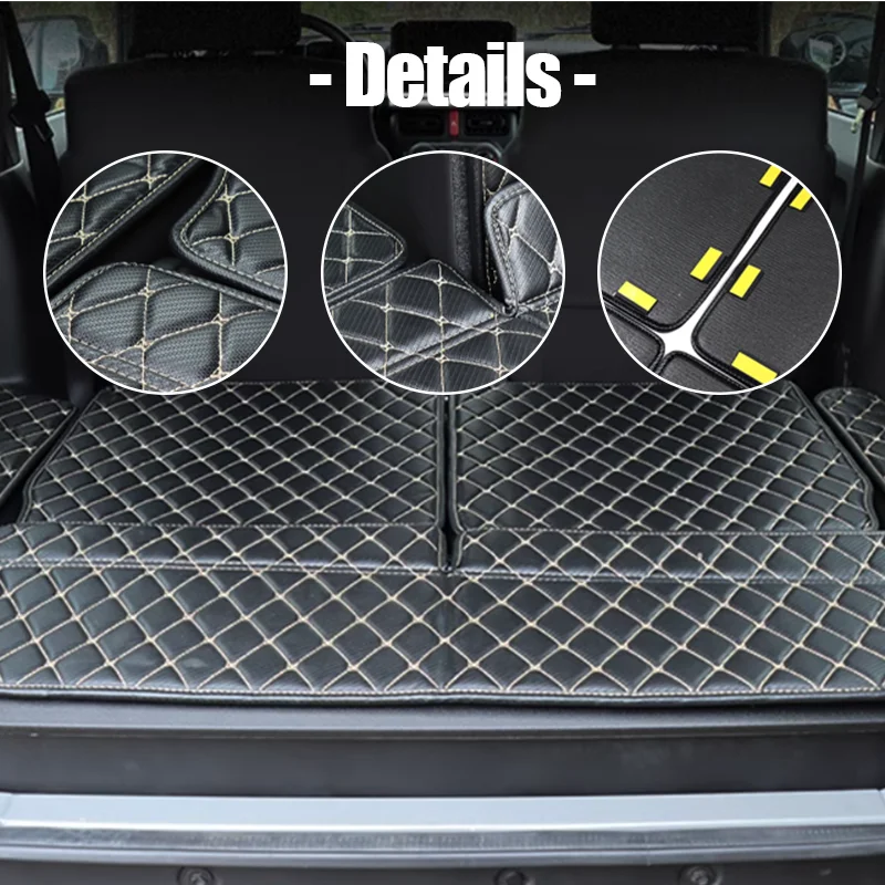 For Suzuki Jimny JB64 JB74 2019-2025 Leather Car Trunk Mat Waterproof Mats Cargo Liner boot Carpet Interior Car Accessories - Image 4