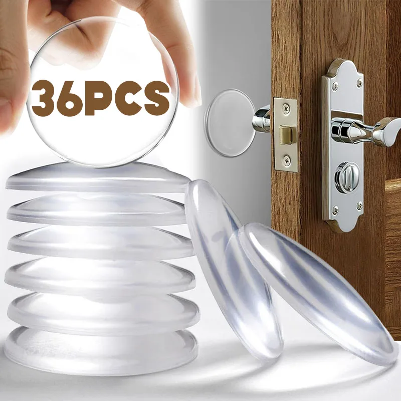 Transparent Soft Silicone Door Stopper Bumper Self-adhesive Stickers Wall Protector Muffler Furniture No Trace Anti-crash Pad