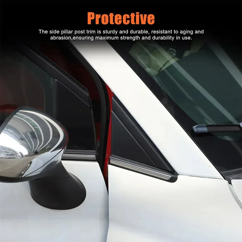 Suetlcoity para fiat 500 2010-2024 abs preto espelho retrovisor do carro lateral triângulo painel capa acessórios do carro