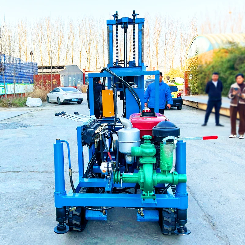 Aangepaste 200m Crawler Waterput Boren Rig 22pk Hydraulische Diesel Precisie Waterput Boren Rig
