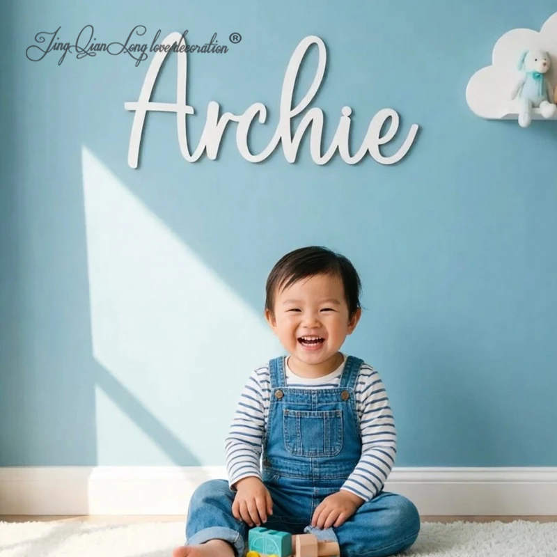 Baby Nursery Name Letters - Custom Wooden Name Sign Nursery Wall