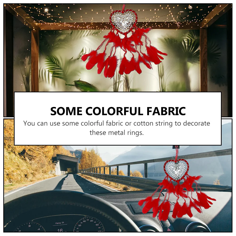 

20pcs Dream Catcher Materials Heart Shaped Metal Rings Diy Craft Supplies For Wedding Home Decor Macrame Hoop Dream Catcher