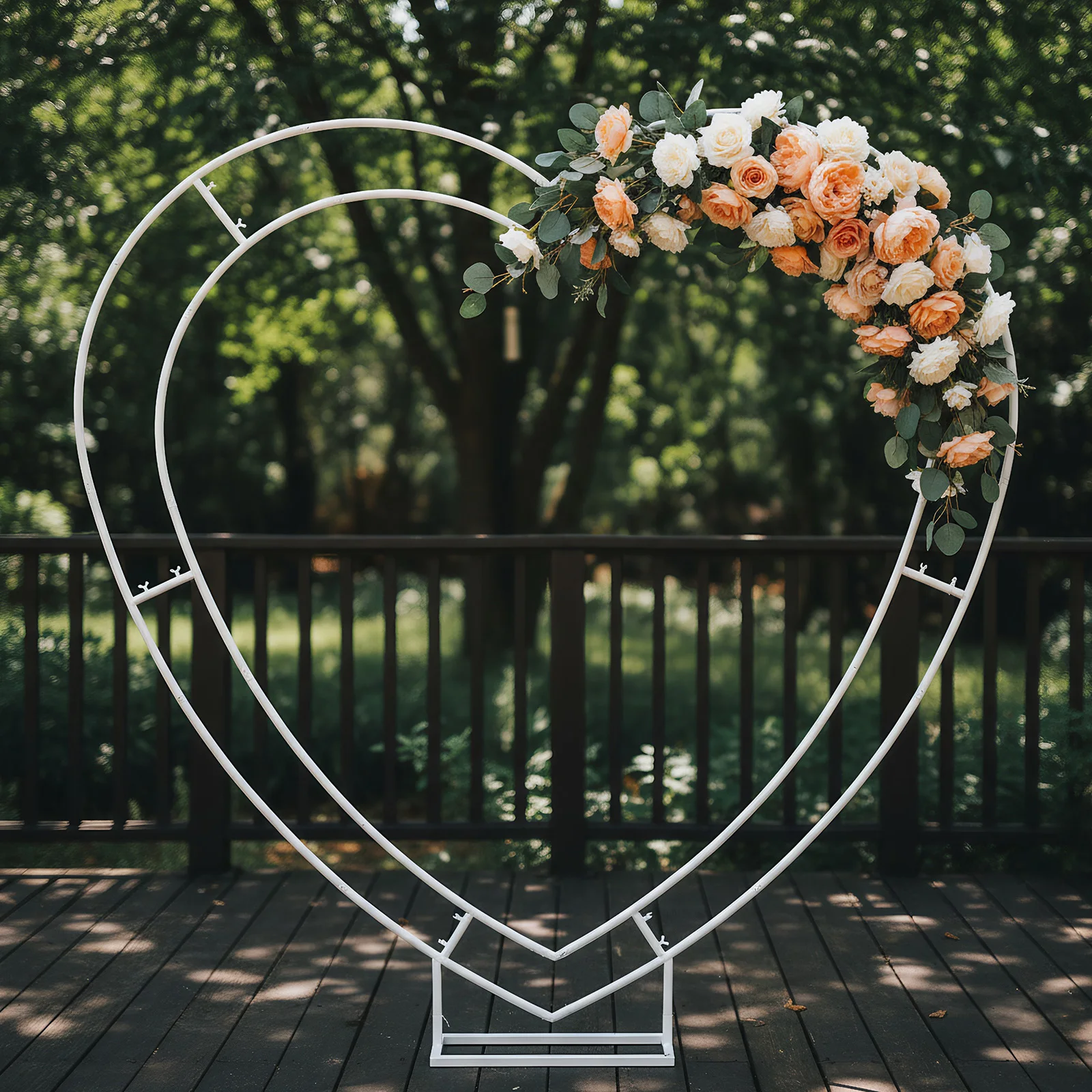 

Heart-Shaped Balloon Stand 6.7FT Heart Shape Flowers Arches Stand Reusable for Ceremony Valentines Day Birthday Party Decor