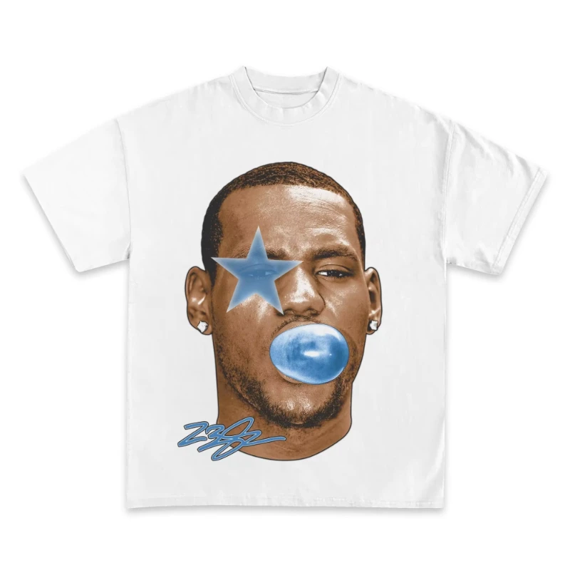 Camiseta LeBron James Basketball Star para hombre y mujer, camisetas de algodón de manga corta, camisetas de marca Vintage americanas, camisetas de verano, ropa de calle