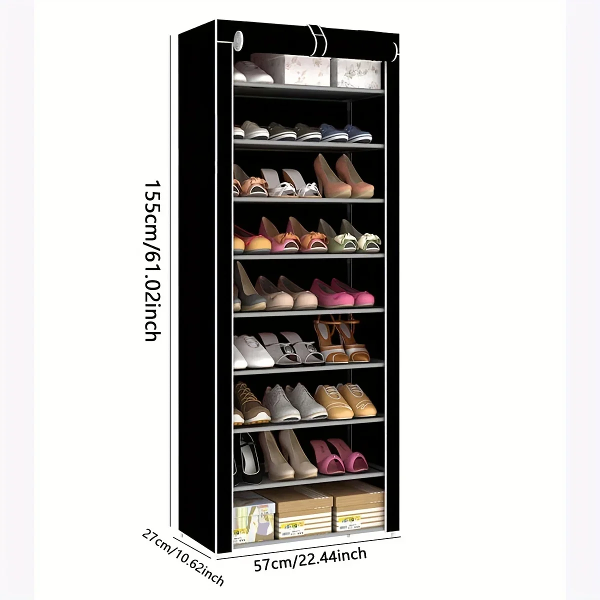 1pc-Multi layered dustproof shoe cabinet space shoe rack, furniture and home storage shoe rack image 6