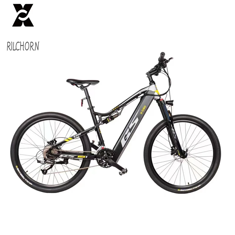 New Ebike 500W 27.5-inch Electric Bicycle Aluminum Alloy Full Suspension Ebike 48V 17AH Lithum Battery Convenient Low Noise Bike