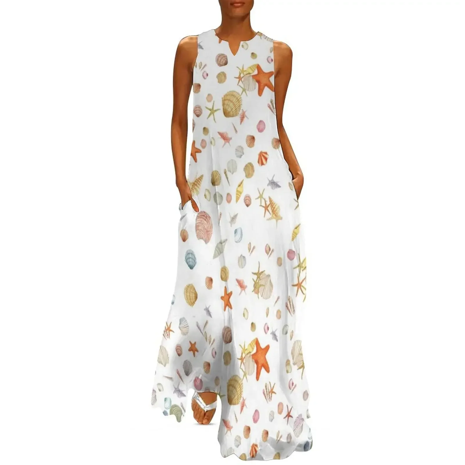 

Seashells Pattern Long Dress long dress women summer clothes for women dress for woman
