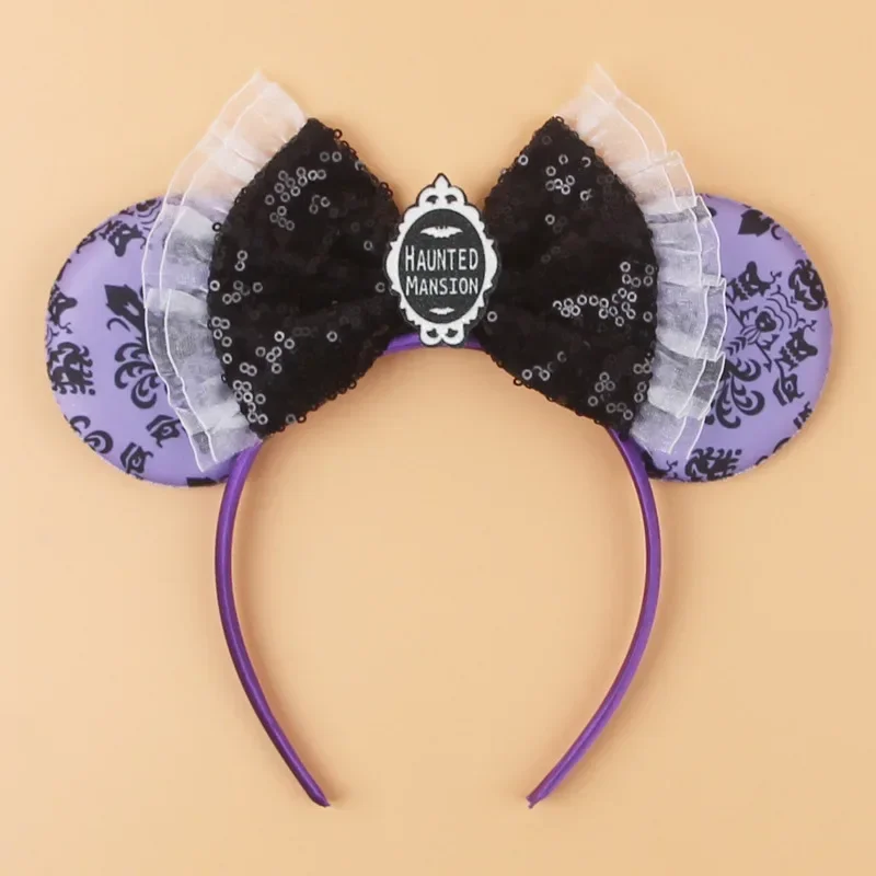Disney The Little Mermaid Ursula Ear Headband For Adults Halloween Ghost Bat Bows Hairbands Women Girls Party Hair Accessories