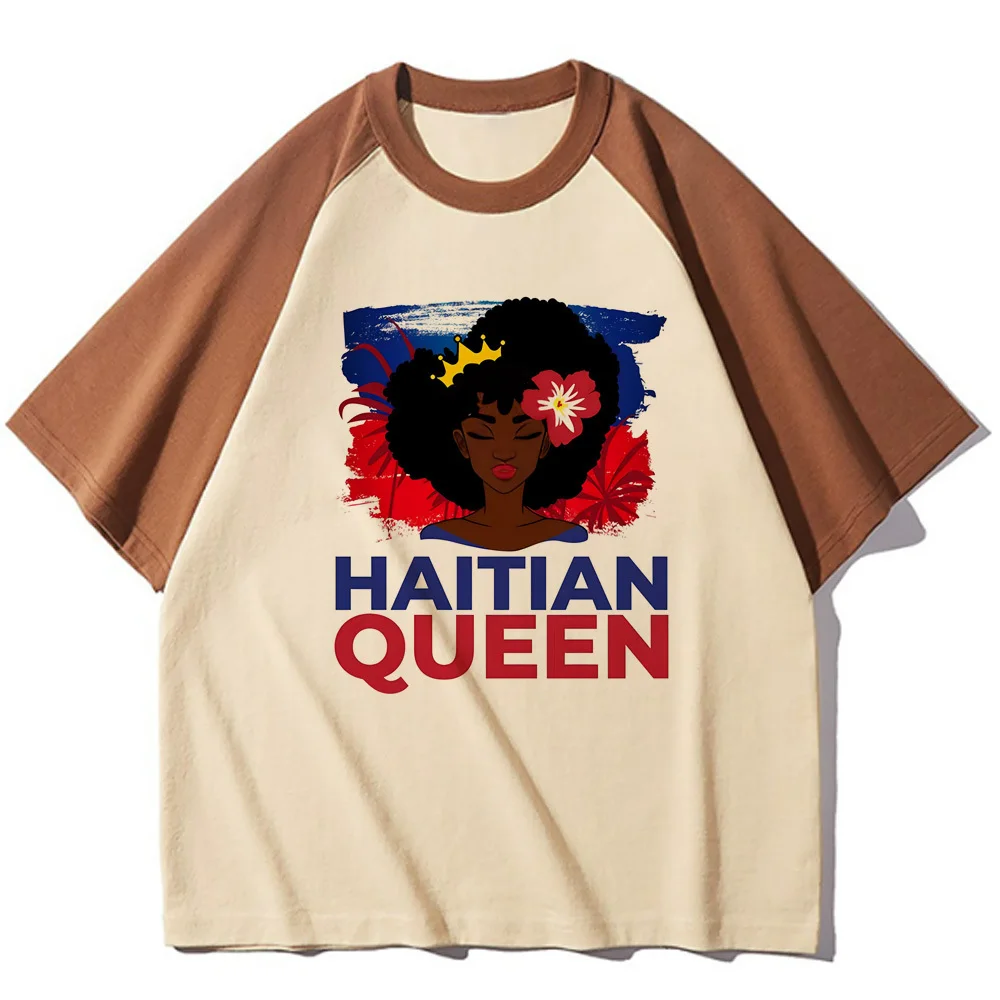 Haiti Tee women anime funny stretchy t-shirts girl streetwear y2k harajuku clothing