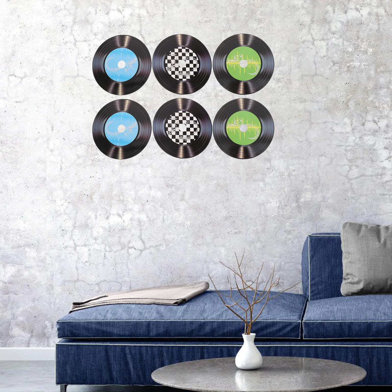 

9Pcs Vintage Vinyl Record Decor Classic Retro Paper Decorative Wall Ornament for Party Home Room Vinyl Record Wood Records Decor
