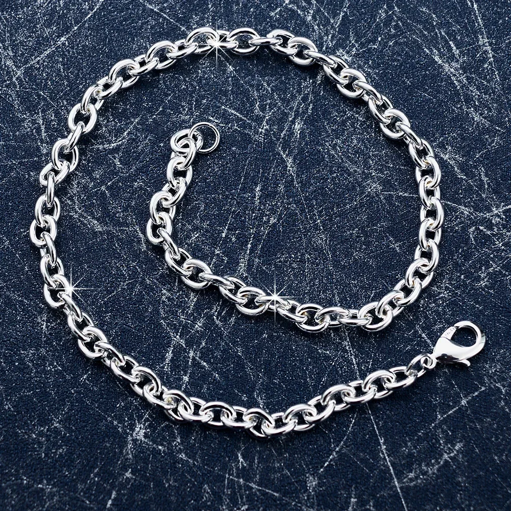 

Модное классическое ожерелье из стерлингового серебра 925 пробы, 45 см, для женщин и мужчин, дизайнерские украшения, подарки на свадьбу, вечеринку