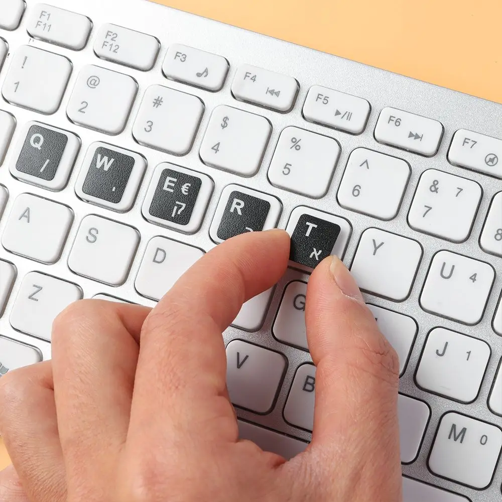 Autocollants de clavier hébreu résistant à l'usure, disposition de l'alphabet, étiquette de clavier de lettre, autocollant pour ordinateur portable, ordinateur de bureau