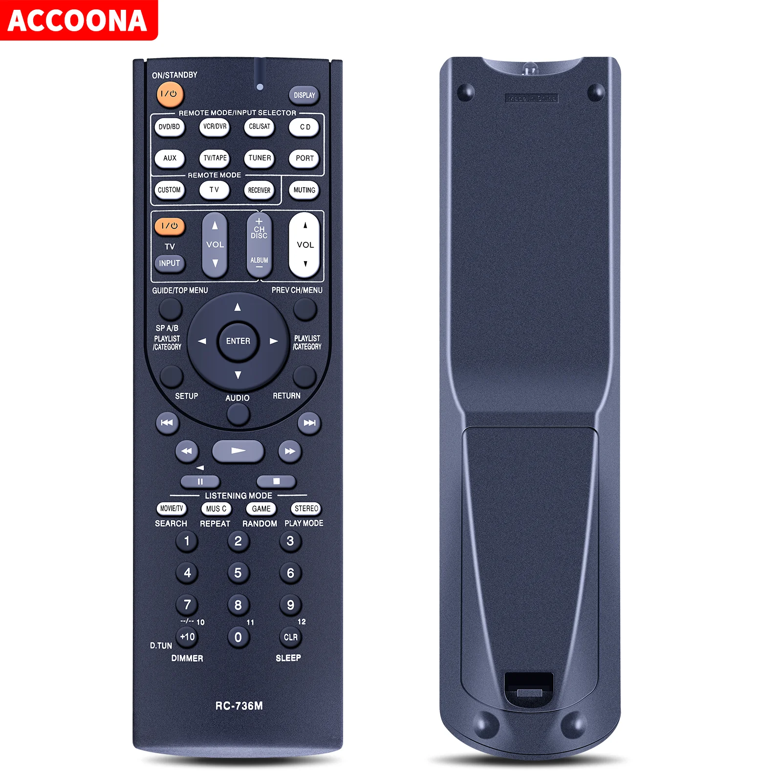 RC-736M Remote control Replace For ONKYO AV Receiver RC-737M RC-801M RC-836M RC-865M RC-762M RC-764M RC-810M RC-735M RC-738M