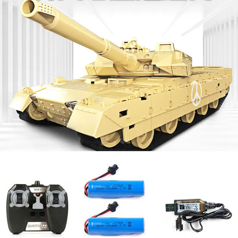 RC Tank Remote Control Tank Rechargeable 1/20 9CH 40CM Camouflage 27Mhz Infrared Electric Toys For Boys Birthday Gifts