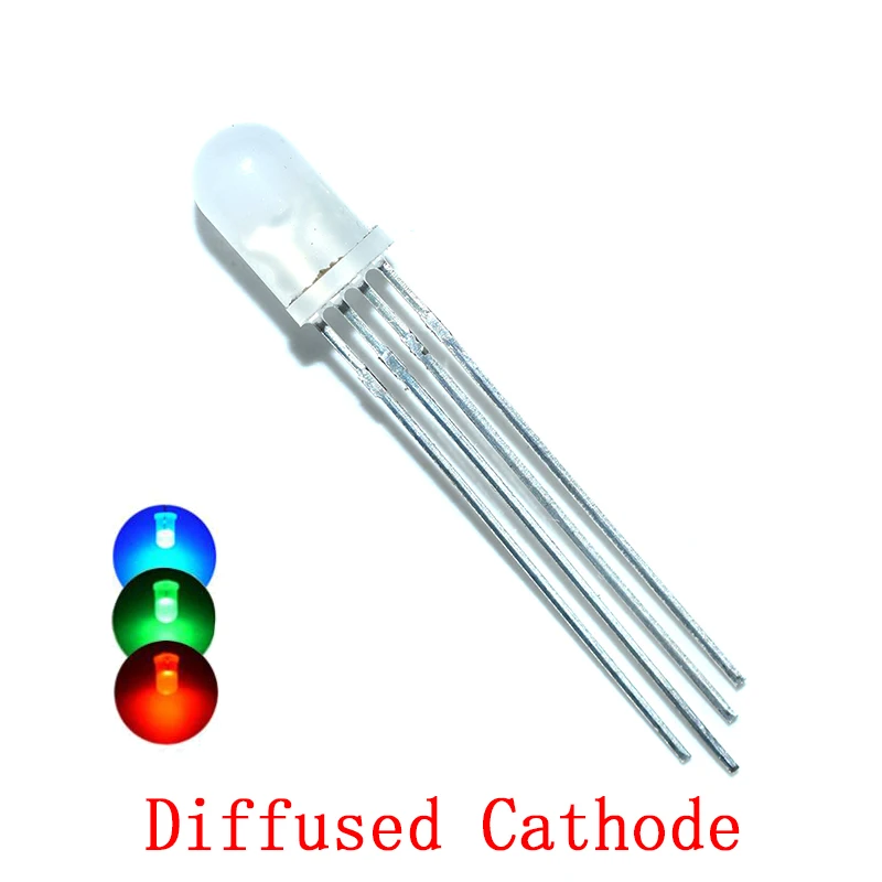 Diodes électroluminescentes LED RVB, cathode commune, anode commune, Leic-document, f5, surbrillance diffuse et transparente, Ardu37, 5mm, 20 pièces
