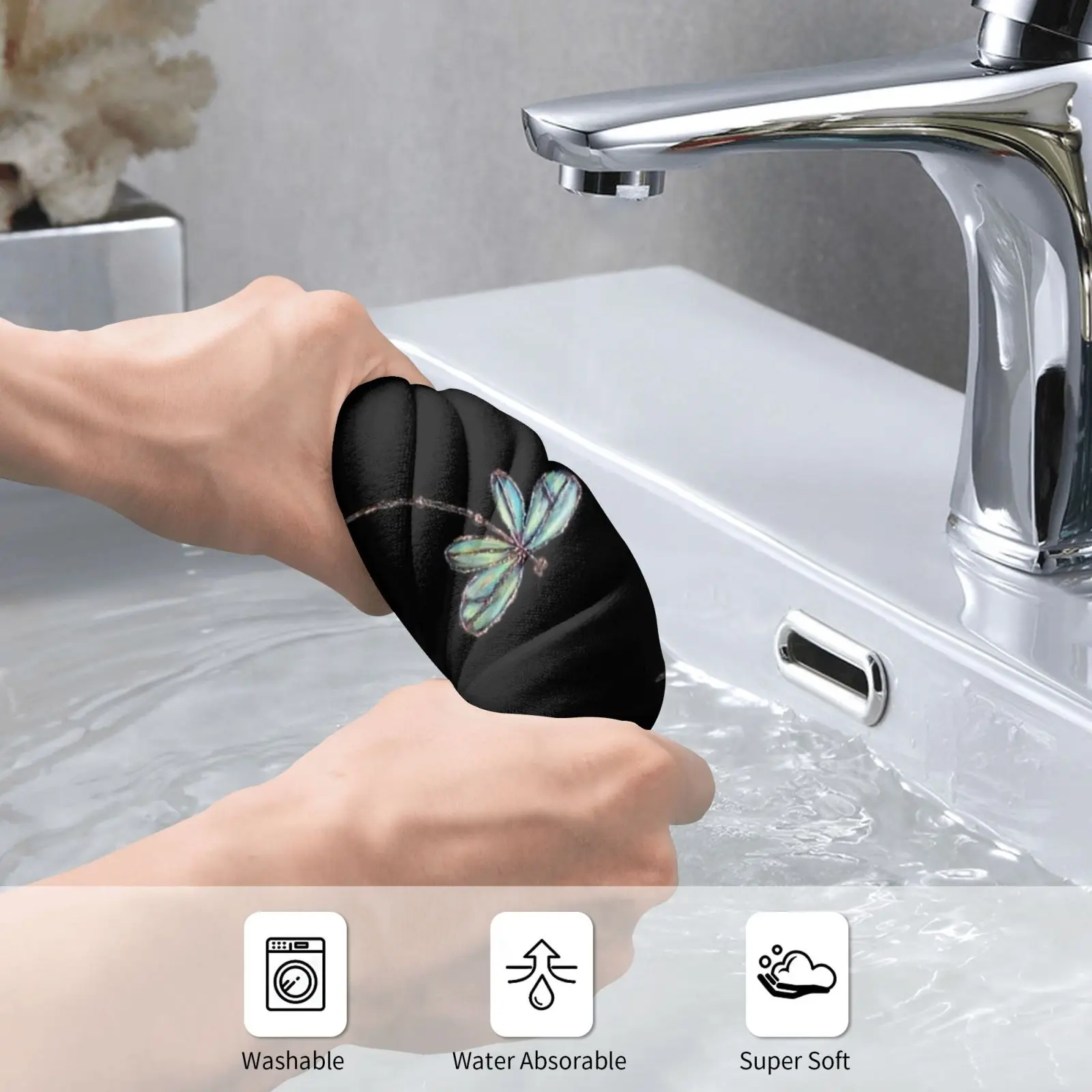 Dragonfly Pearl Iphone Case Custom Towel Bath Towel Dragonfly Dragonflies Flying Black White Insect Creature