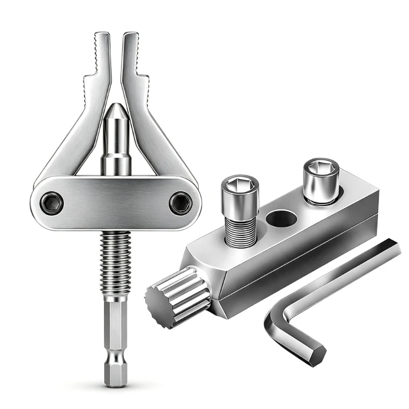 2Pcs Pipe Screw Extractor Internal Pipe Thread Pull Tool 1/4 Inch Drive End for 1/2