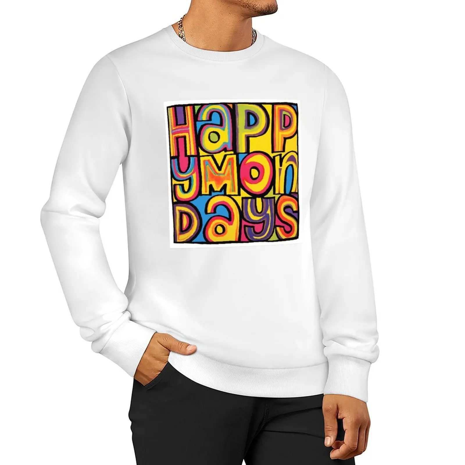 

Happy Mondays Sweatshirt anime clothing men's sweat-shirt set winter clothes sweatshirt male