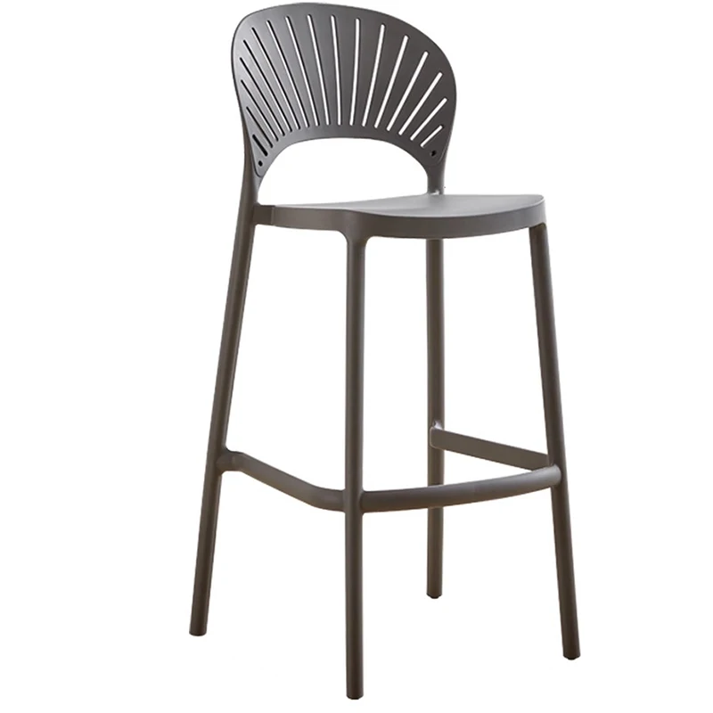 Plastic Shell Bar Chair Makeup Artist Reception Desk Barstool Kitchen Island Bar Stool Square Vanity Taburete Alto Furniture