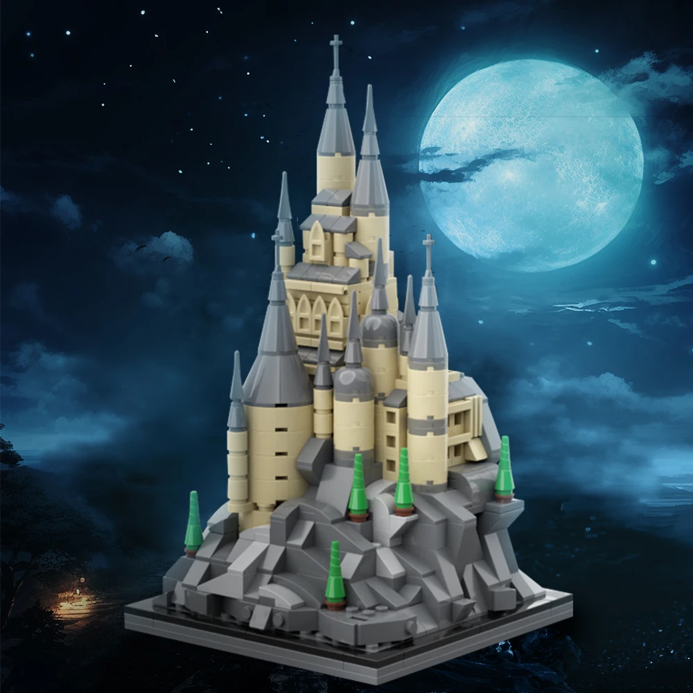 

MOC Movie Series Microscale castle - 16x16 baseplate Building Blocks Model Magic Castle Architecture Bricks Set Toy Kid Gift