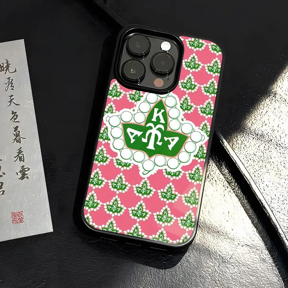 Funda para Teléfono Alpha Kappa Alpha, PC+TPU, para iPhone 15, 16, 17 Pro Max, 13, 16, 11, 12, 14 Pro, Xs Max, Mini, Xr, X Plus