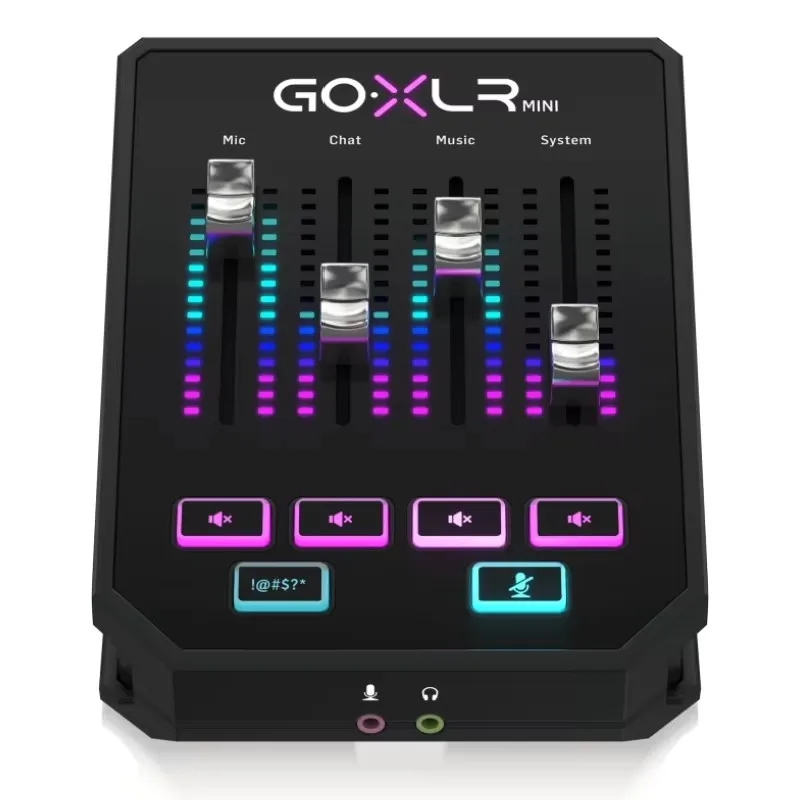 جهاز TC HELICON Go XLR MINI "Go Live" لسطح المكتب خلاط ميكروفون Midas منخفض الضوضاء للغاية للتحكم في البث عبر الإنترنت على الصوت