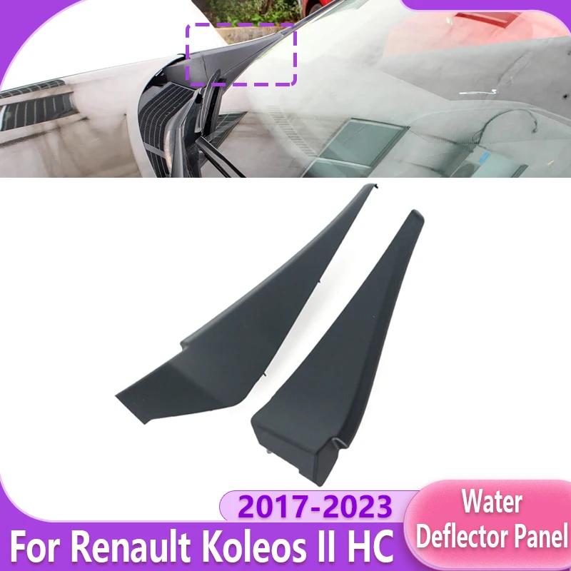 Car LHD Front Windshield Wiper Side Corner Cover Plate Water Deflector Panel For Renault Koleos II HC 2017-2023 668624304R