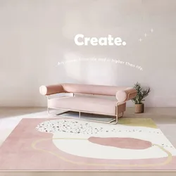 Nordic Style Carpets for Living Room Large Area Bedroom Decoration Art Rugs Fluffy Soft Baby Crawling Mat Home Plush Lounge Rug