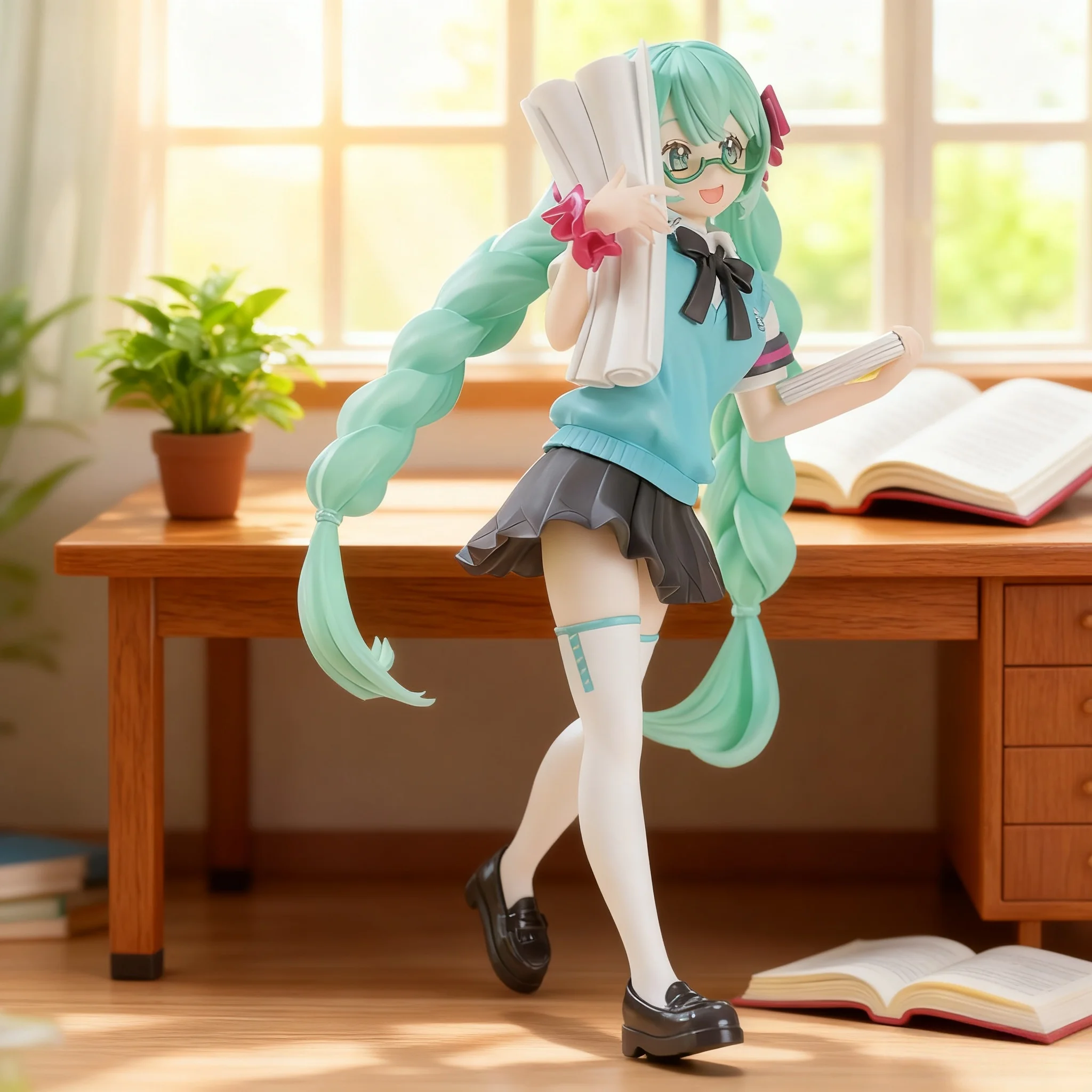 جديد 19 سنتيمتر أنيمي هاتسون ميكي 16th الذكرى التذكارية زي مدرسي شخصية عمل دمية لعبة مجسمة Otaku جمع اليد