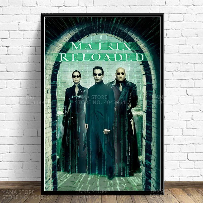ملصق قماشي مطبوع عليه سلسلة أفلام الخيال العلمي الكلاسيكية من The Matrix Keanu Reeves، لتزيين غرفة المعيشة، صورة جدار المنزل #6