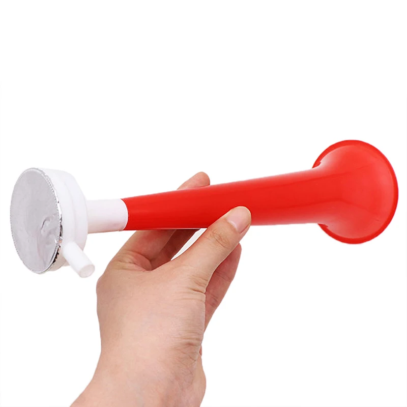 Bocina de plástico para animadoras, accesorios de animación para fanáticos del juego de fútbol, Vuvuzela, Trompeta para niños