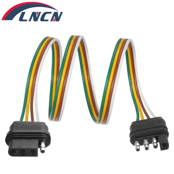 トレーラー配線ハーネスエクステンダー、ヒッチライト、4ピン