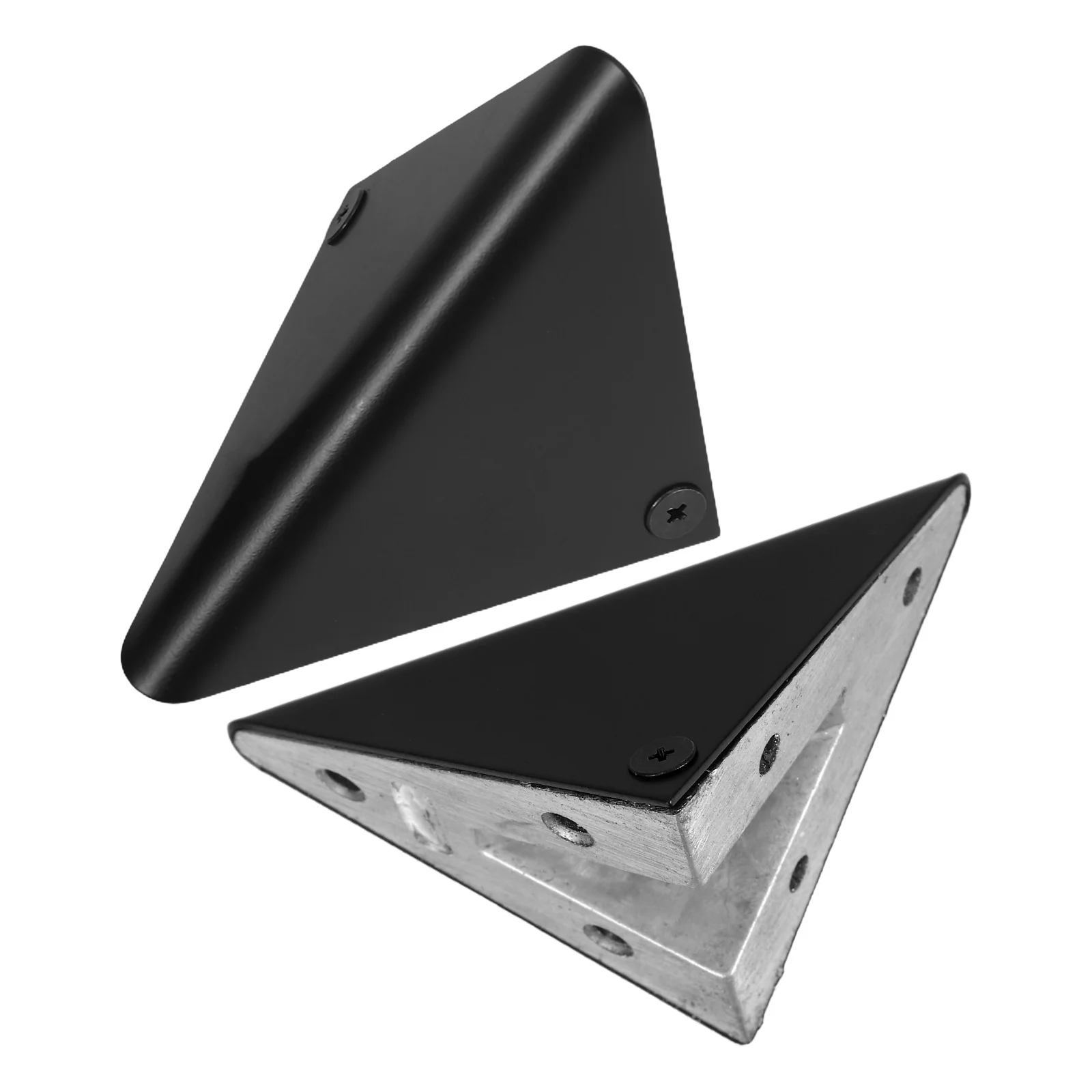 2 قطعة قوس جدار المثلث 65X65X54 مللي متر الثقيلة رف معدني دعم للأرفف الخشبية المغلفة دعامات زاوية العائمة