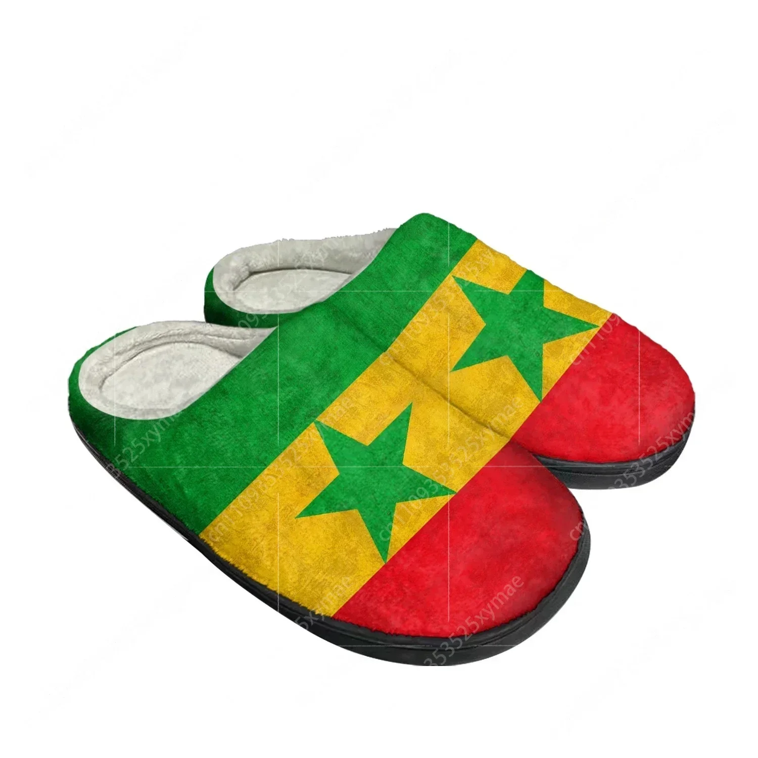 

Senegalese Flag Home Cotton Custom Slippers Mens Womens Sandals Senegal Plush Bedroom Casual Keep Warm Shoes Thermal Slipper