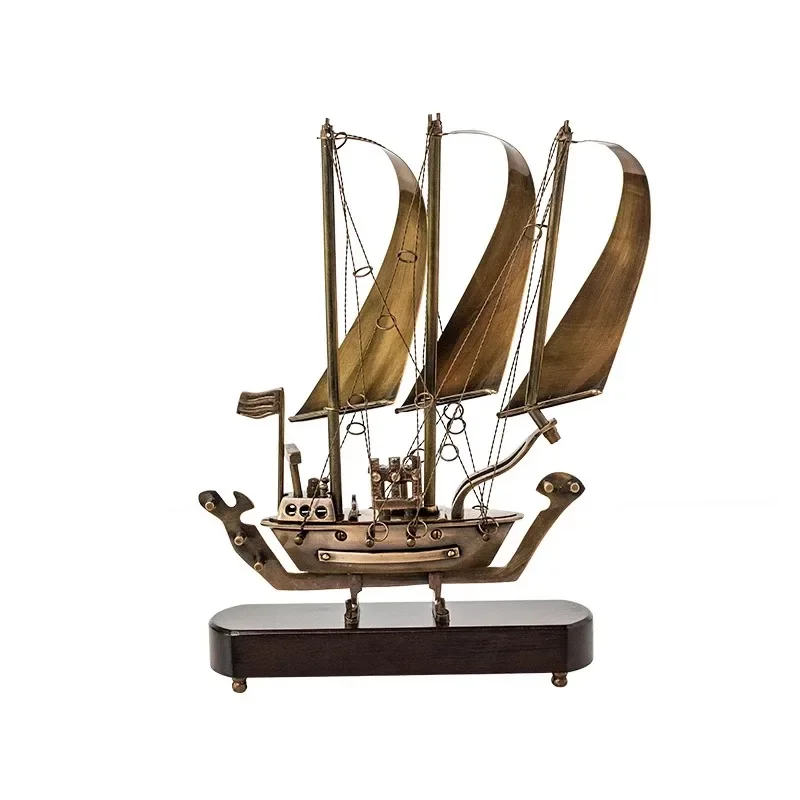 sailing Sailing ornament Office Brass American Light Luxury Atmosphere