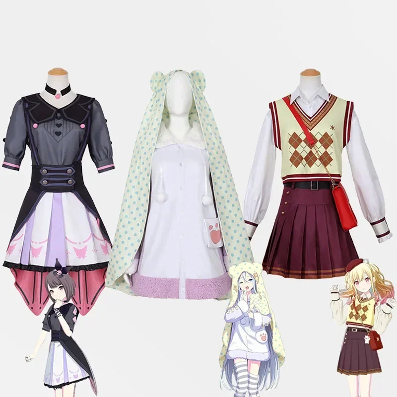 

Project Sekai Colorful Stage Linkage Cosplay Shinonome Ena Yoisaki Kanade Tenma Saki Cute Girl Lolita Dress Wig Set ForHalloween