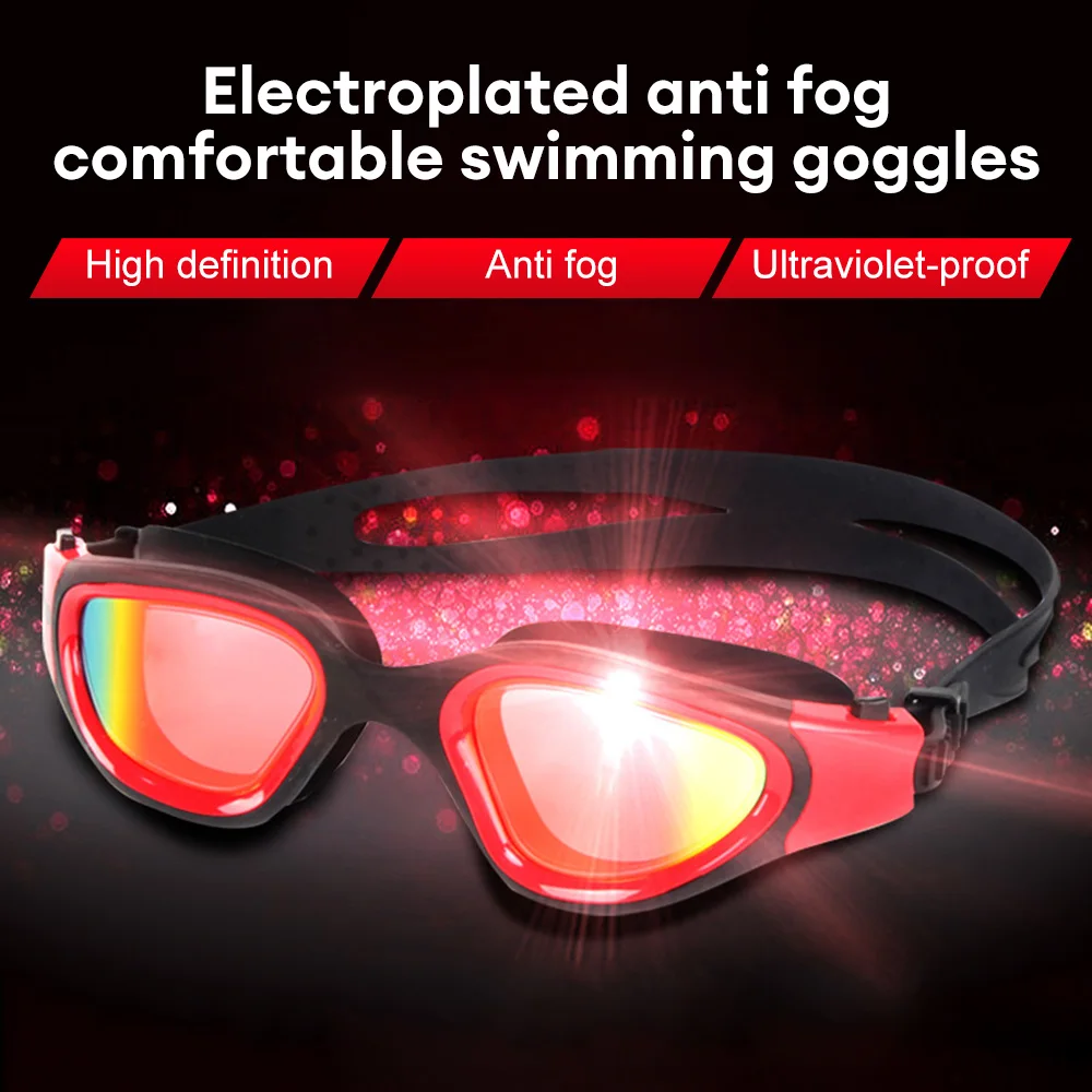 2023 New Adult Anti-Fog UV Protection Lens Men Women Swimming Goggles Waterproof Adjustable Silicone Swim Glasses Adults