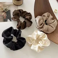 5Pcs Women Silk Satin Scrunchies Hairband Women Korean Solid Color Elastics Hair Band Girls Ponytail Hold Hair Accessories - Image 5