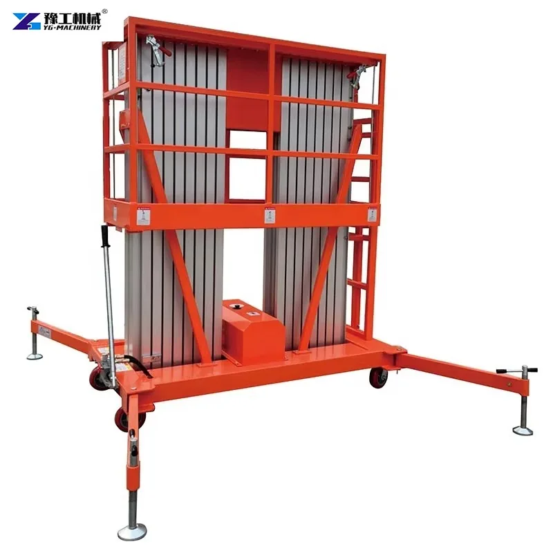 High Cost-performance, Safe and Reliable Aluminum Alloy Mast-type Lifting Platform with Simple Operation