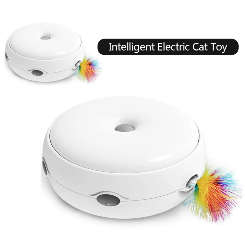 

Automatic Swing Toys Electric Cat Toy Spinning Turntable Smart Teasing Cat Stick Pet Supplies Interactive Feather Toys