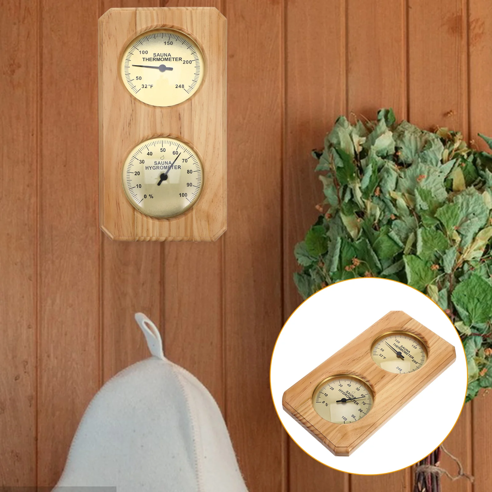 Thermometer Indoor Temperature Gauge Sauna Accessories Outdoor Hygrometer Humidity Hanging Monitor