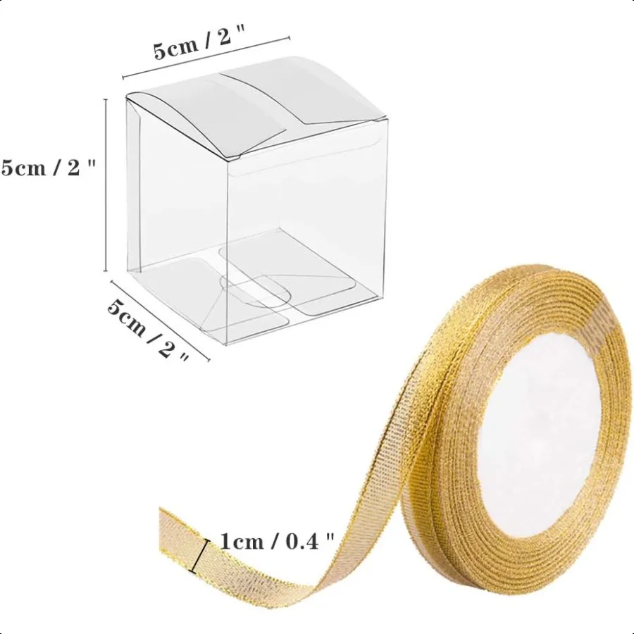 Scatole trasparenti 2x2x2 pollici 60 pezzi trasparenti